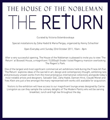 House of the Nobleman, The Return.