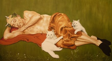 Sleeping Satyr with Cats